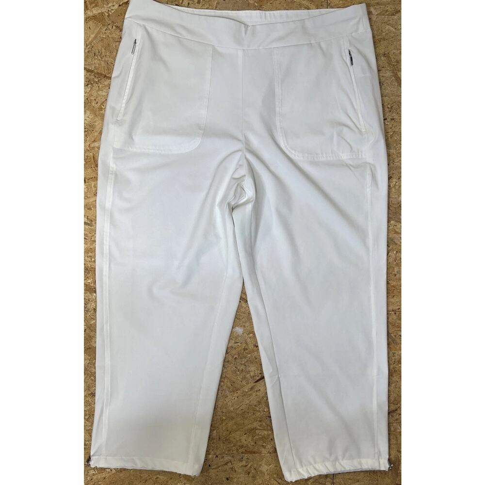 Lot Of 3 Chicos Zenergy UPF Bungee Cropped Pants 2.5 US 14 Pull On Casual Light - Picture 2 of 10